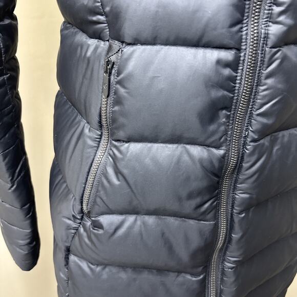 Lululemon Down For It All Long Jacket Hooded Black Puffer Coat Women’s Size 6 - Picture 5 of 12